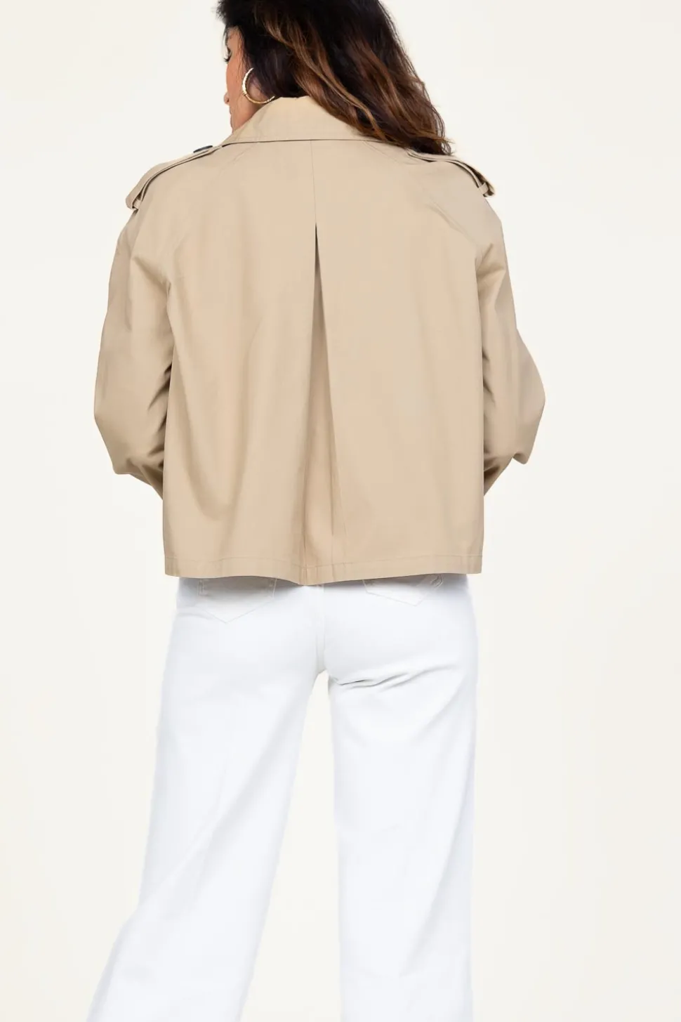 Cropped Trenchcoat Samora | Beige... | Studio Ar | Little Soho