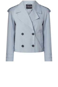 Cropped Trenchcoat Samora | Blue... | Studio Ar | Little Soho