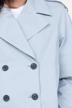 Cropped Trenchcoat Samora | Blue... | Studio Ar | Little Soho