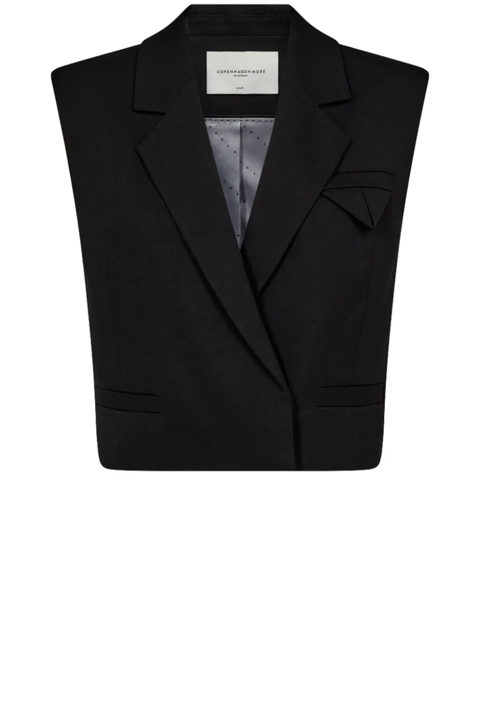 Cropped Waistcoat Tailor | Black... | Copenhagen Muse | Little Soho