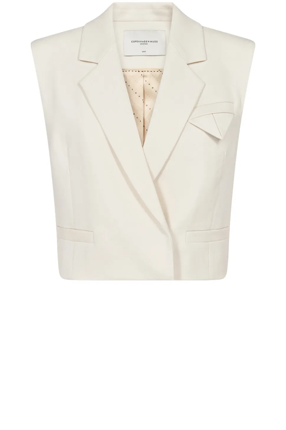 Cropped Waistcoat Tailor | Natural... | Copenhagen Muse | Little Soho