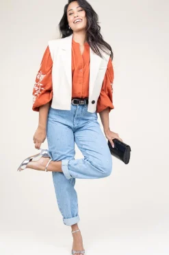 Cropped Waistcoat Tailor | Natural... | Copenhagen Muse | Little Soho