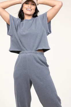 Cropped Washed Soft Sweater Dafstreet | Grey... | American Vintage | Little Soho