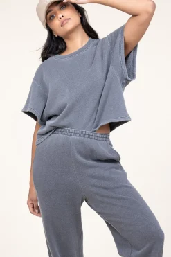 Cropped Washed Soft Sweater Dafstreet | Grey... | American Vintage | Little Soho
