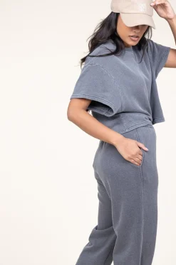 Cropped Washed Soft Sweater Dafstreet | Grey... | American Vintage | Little Soho