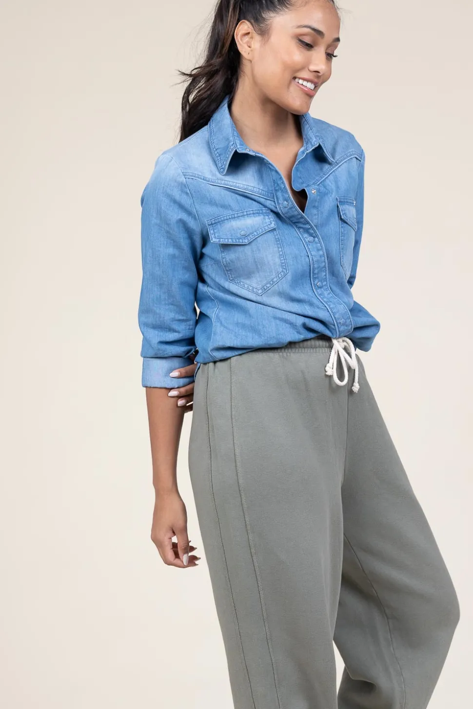 Denim Blouse Diosa | Blue... | Kocca | Little Soho