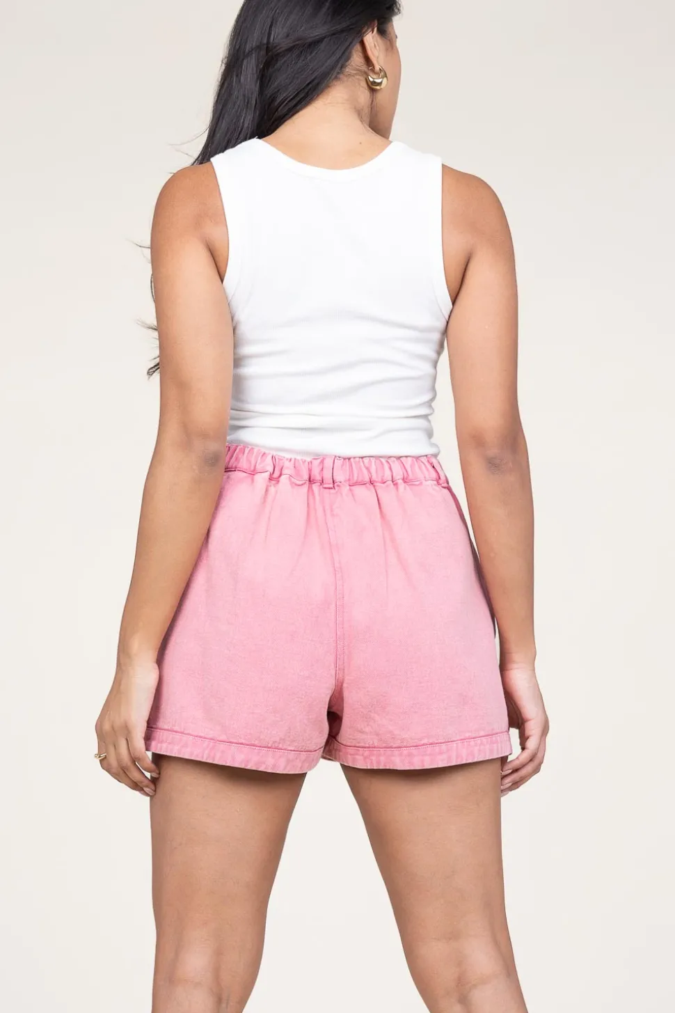 Denim Cargo Short Samari | Pink... | Ibana | Little Soho