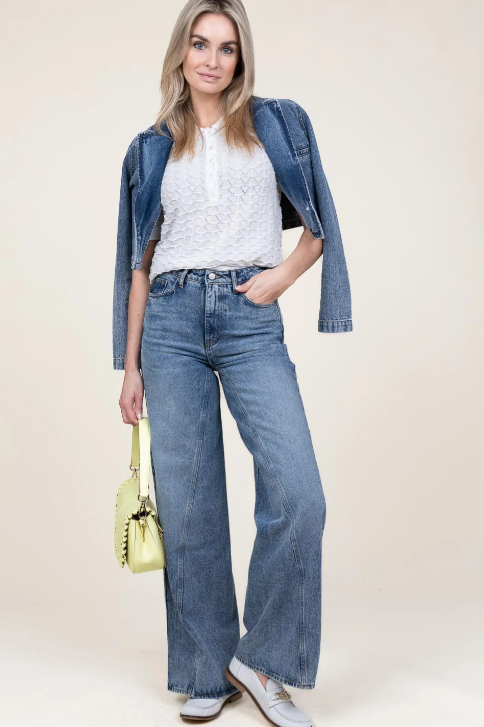 Denim Cropped Jacket Vika | Blue... | Co'Couture | Little Soho