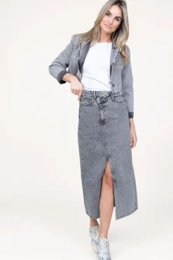 Denim Cropped Jacket Vika | Grijs... | Co'Couture | Little Soho