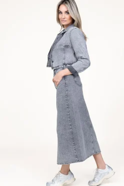 Denim Cropped Jacket Vika | Grijs... | Co'Couture | Little Soho