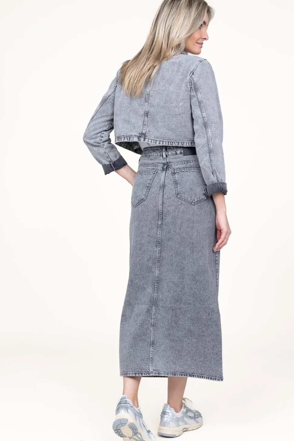 Denim Cropped Jacket Vika | Grijs... | Co'Couture | Little Soho