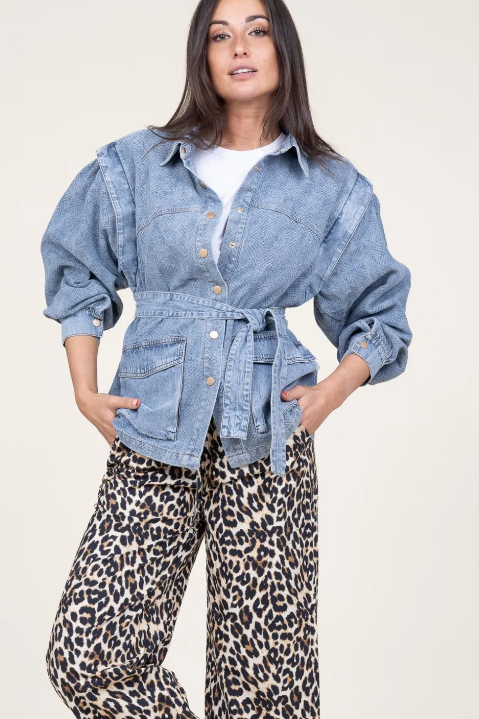 Denim Jacket/Waistcoat Julina | Blue... | Aaiko | Little Soho