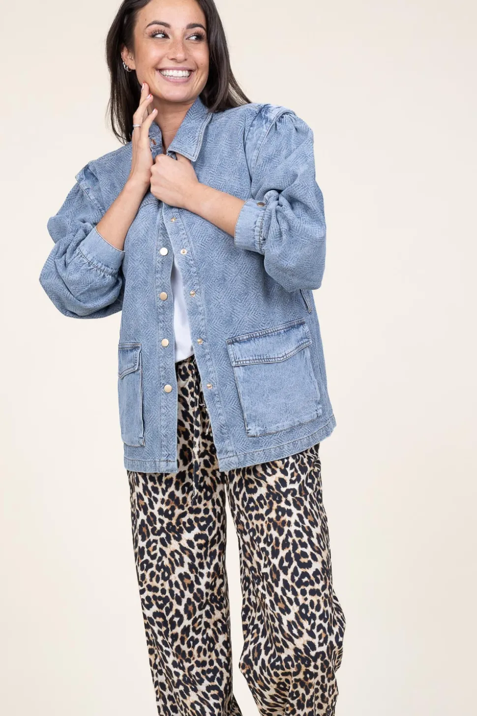 Denim Jacket/Waistcoat Julina | Blue... | Aaiko | Little Soho