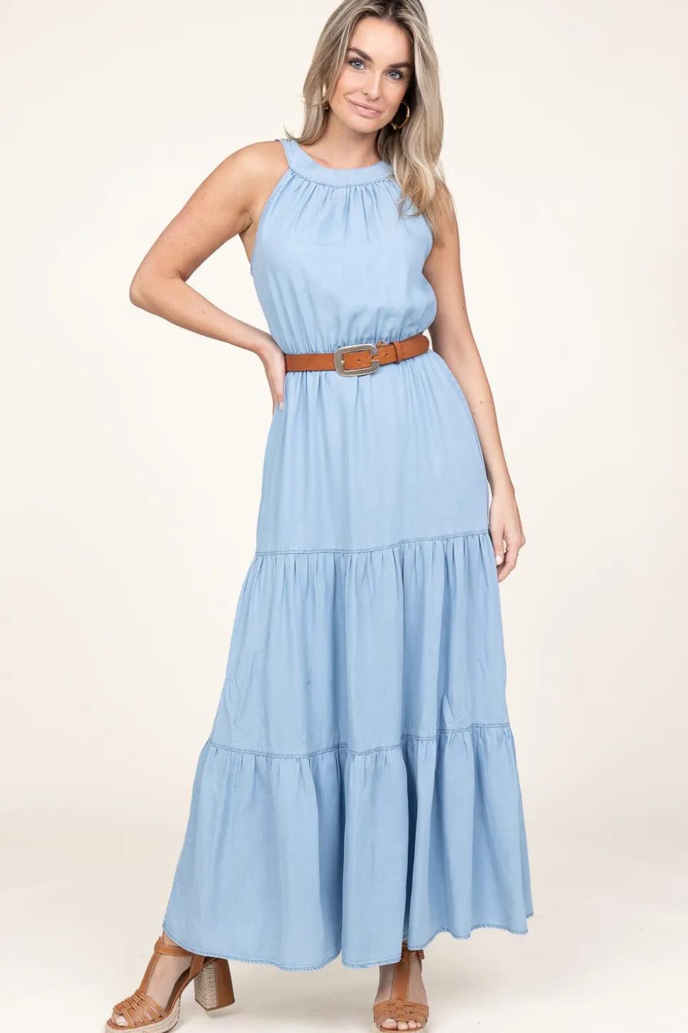 Denim Maxi Dress Ailenn | Blue... | Kocca | Little Soho