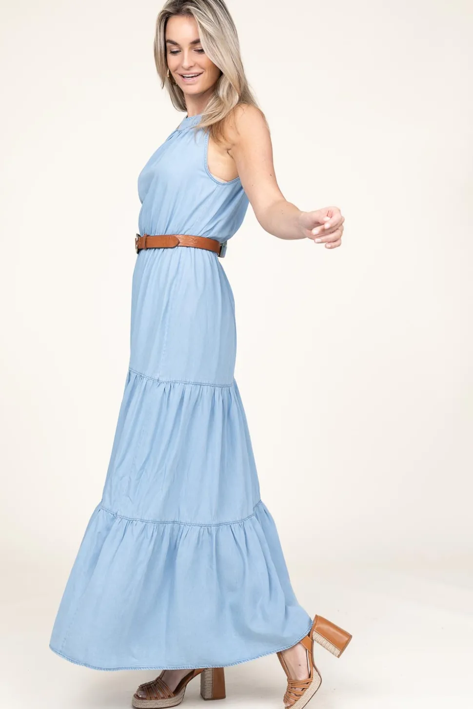 Denim Maxi Dress Ailenn | Blue... | Kocca | Little Soho