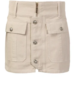 Denim Mini Skirt Bottoni | Beige... | Liu Jo | Little Soho