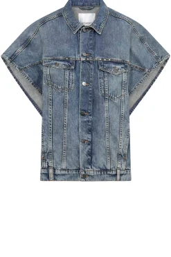 Denim Poncho Darin | Blue... | Co'Couture | Little Soho