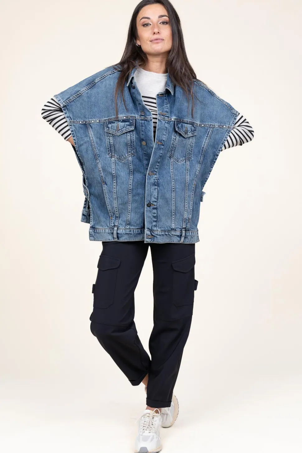 Denim Poncho Darin | Blue... | Co'Couture | Little Soho