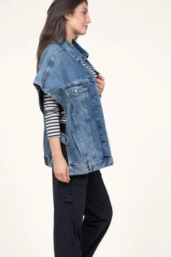 Denim Poncho Darin | Blue... | Co'Couture | Little Soho