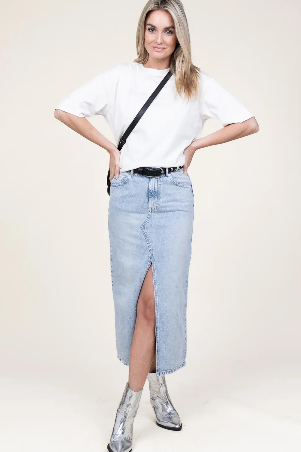 Denim Skirt Dustine | Blue... | Second Female | Little Soho