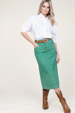 Denim Skirt Tineborow | Green... | American Vintage | Little Soho