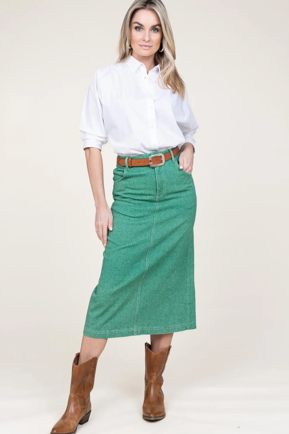 Denim Skirt Tineborow | Green... | American Vintage | Little Soho