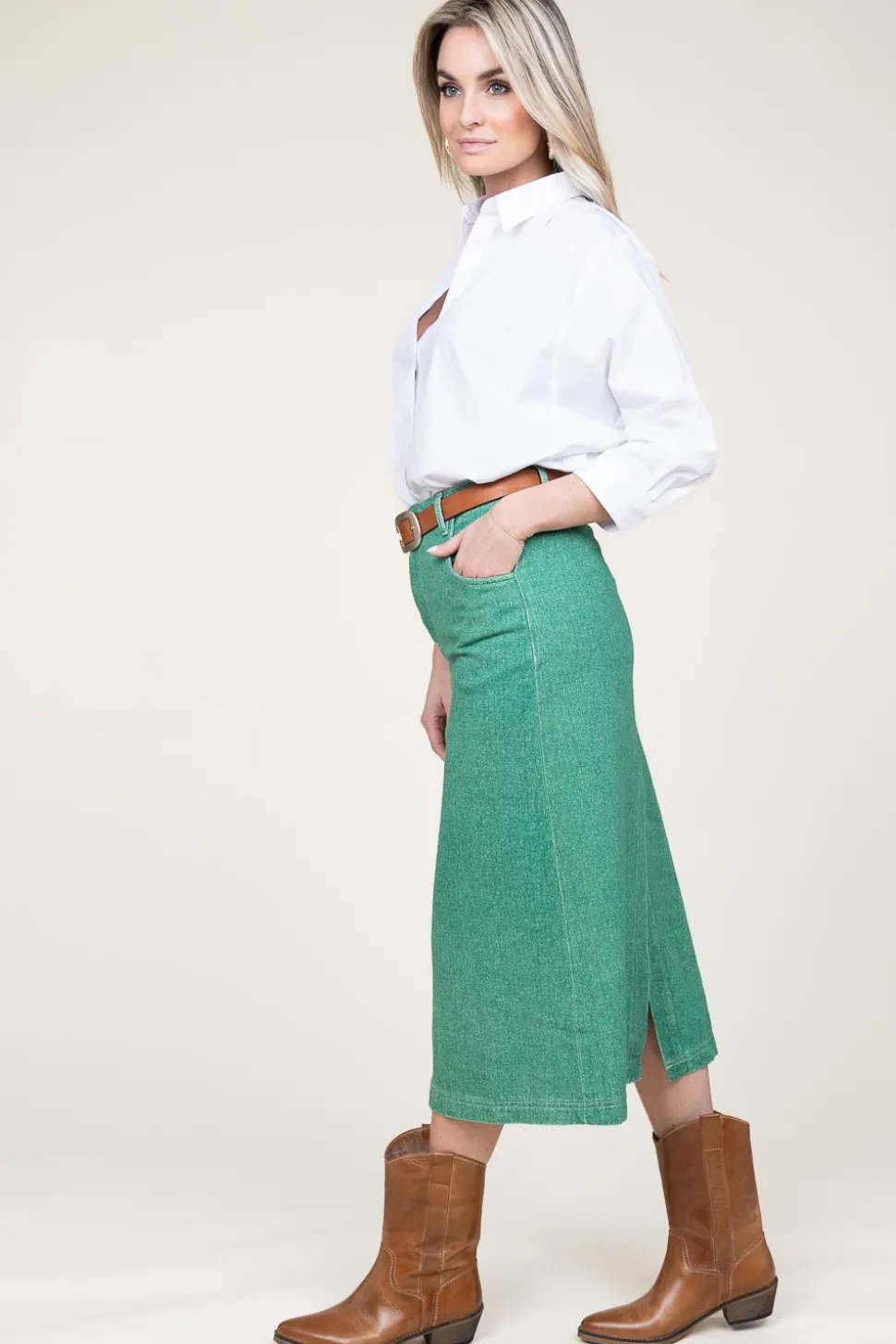Denim Skirt Tineborow | Green... | American Vintage | Little Soho