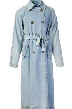 Denim Stretch Trenchcoat Raglan | Blue... | Liu Jo | Little Soho