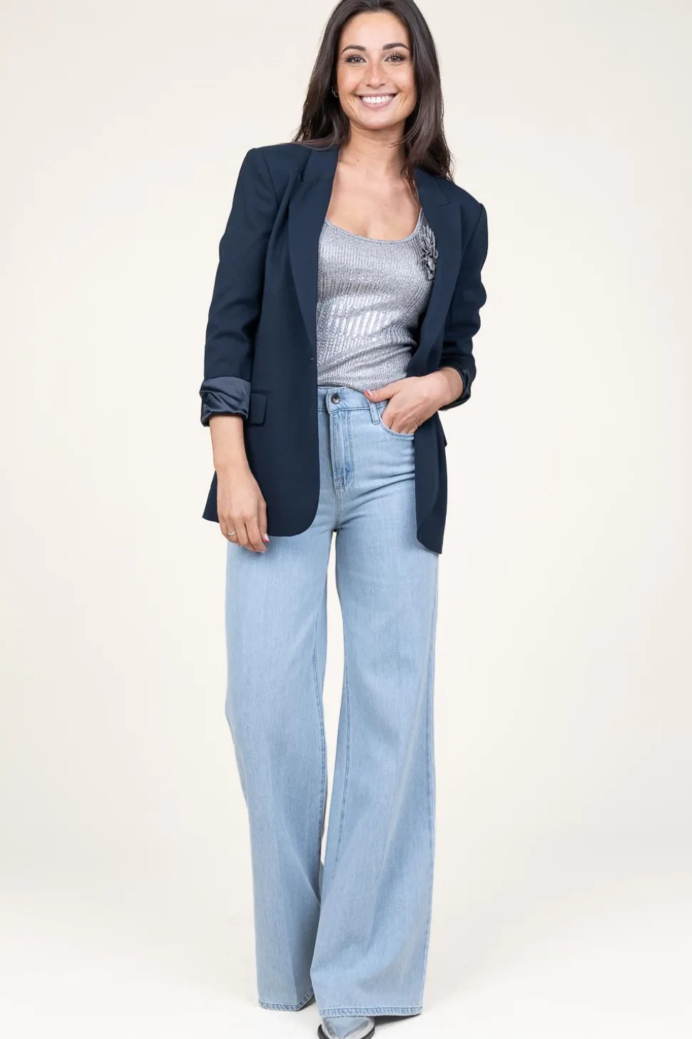 Denim Wide Leg Jeans Mumbai | Blue... | March23 | Little Soho