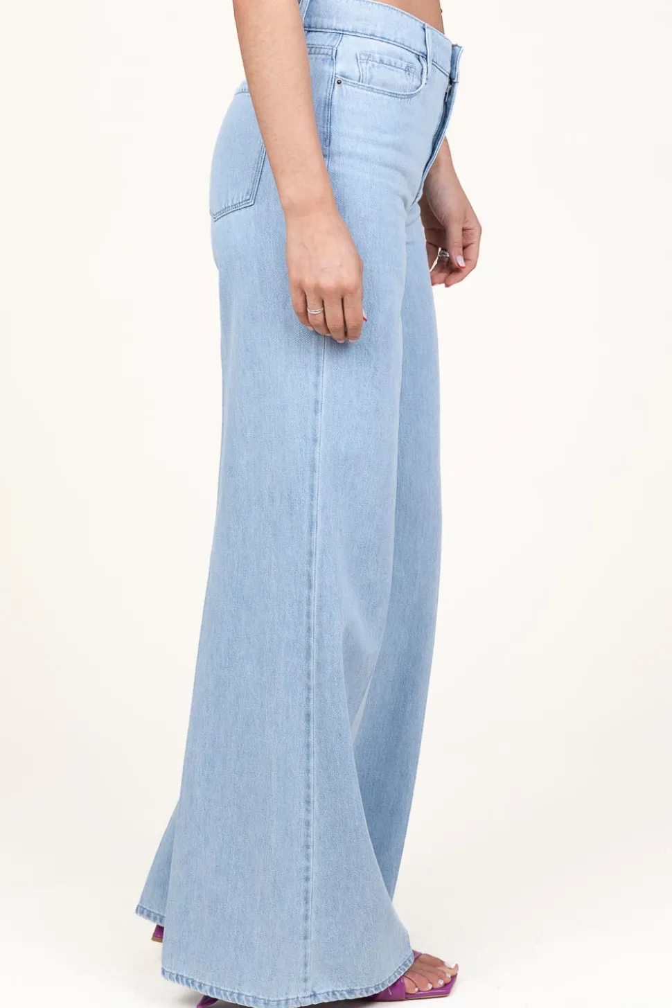 Denim Wide Leg Jeans Mumbai | Blue... | March23 | Little Soho