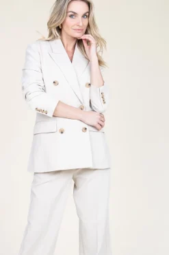 Double Breasted Blazer Evie | Natural... | Second Female | Little Soho