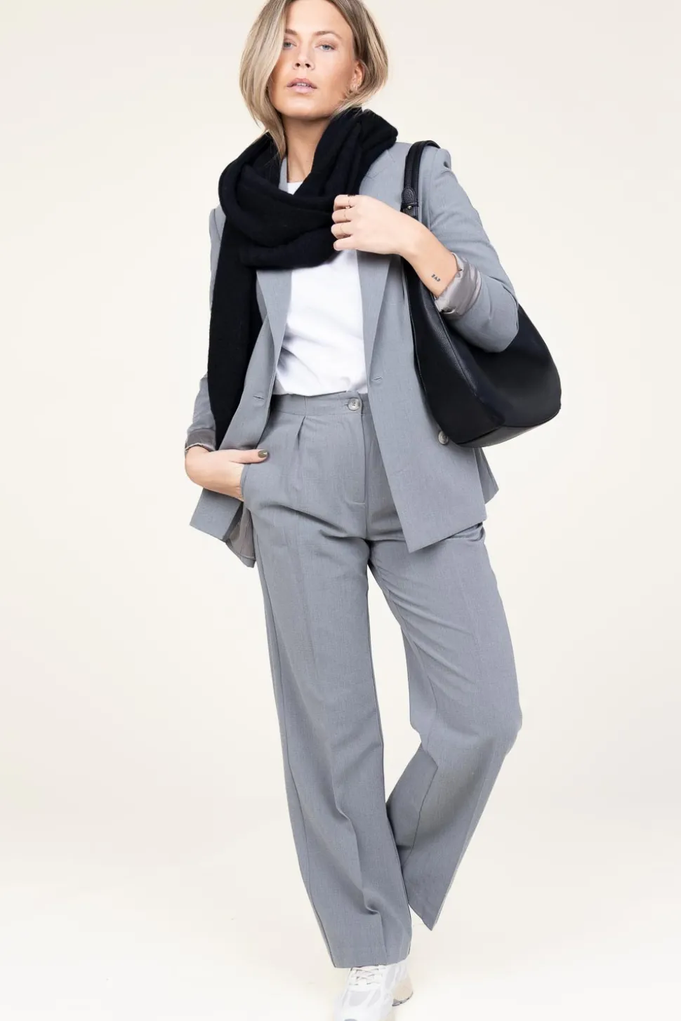 Double Breasted Blazer Frame | Grey... | Dante 6 | Little Soho