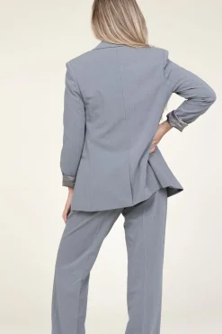 Double Breasted Blazer Frame | Grey... | Dante 6 | Little Soho