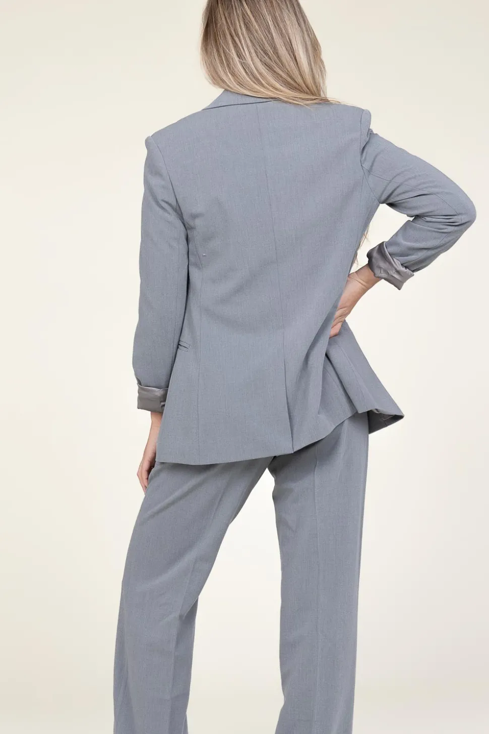 Double Breasted Blazer Frame | Grey... | Dante 6 | Little Soho