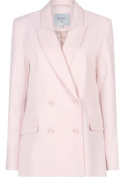 Double-Breasted Stretch Blazer Odille | Pink... | Dante 6 | Little Soho