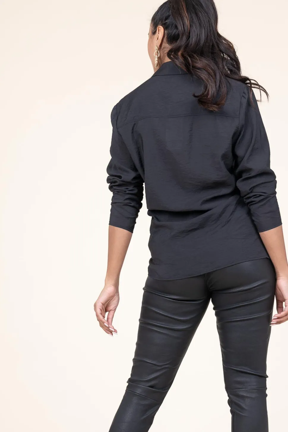 Draped Modal Mix Top Pancy | Black... | Dante 6 | Little Soho