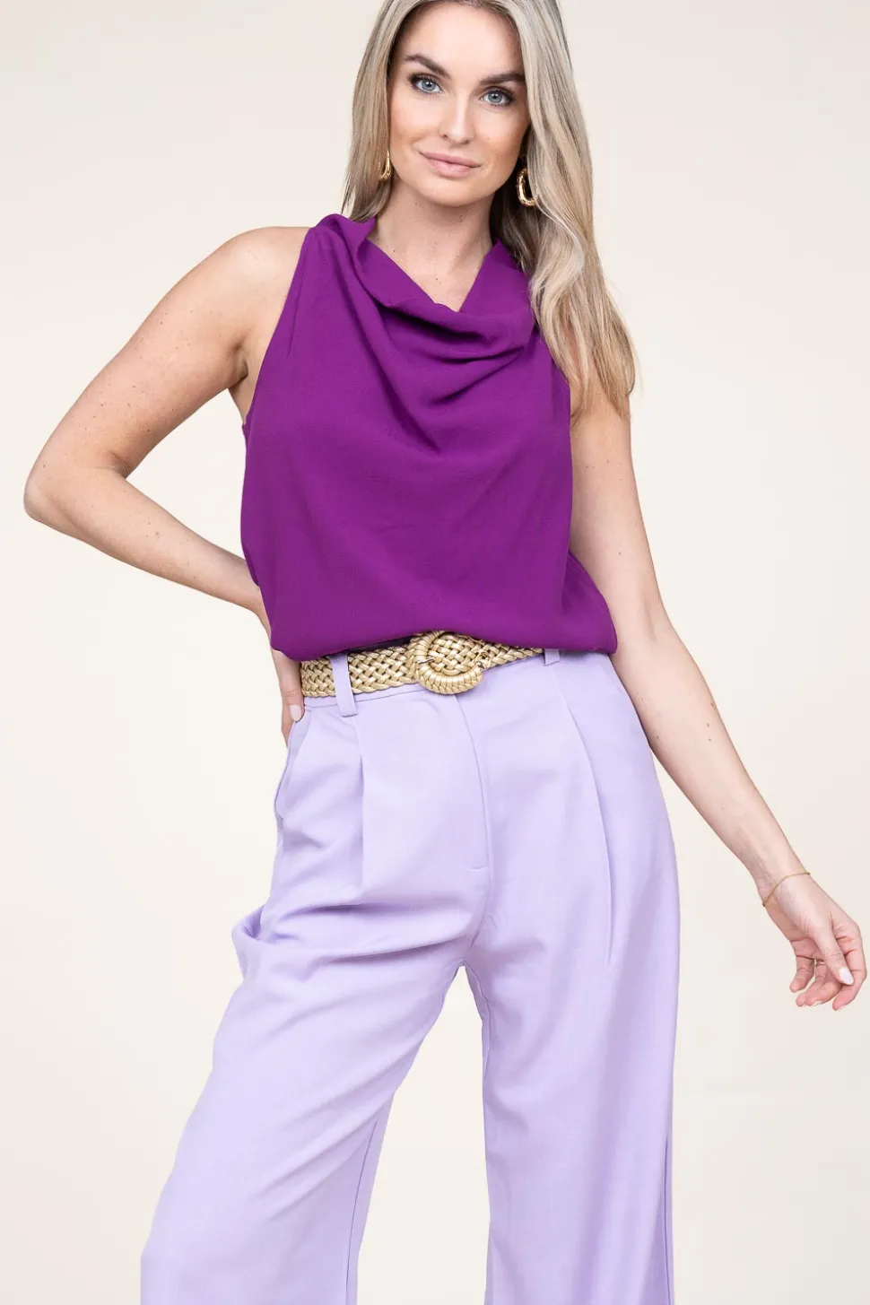 Draped Top Tindy | Purple... | Ba&Sh | Little Soho