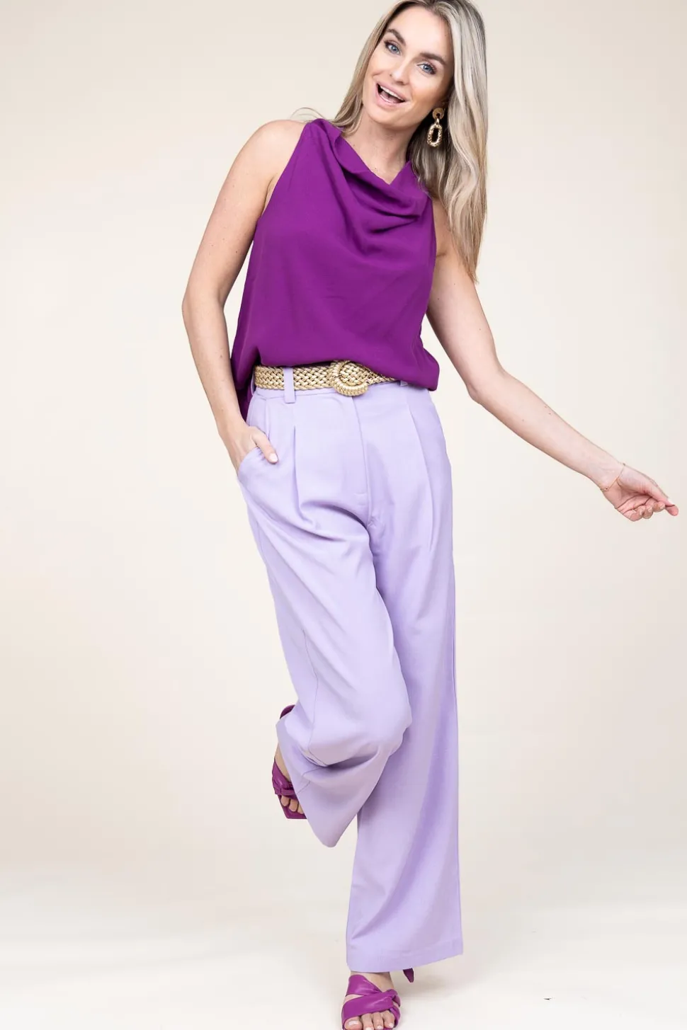 Draped Top Tindy | Purple... | Ba&Sh | Little Soho
