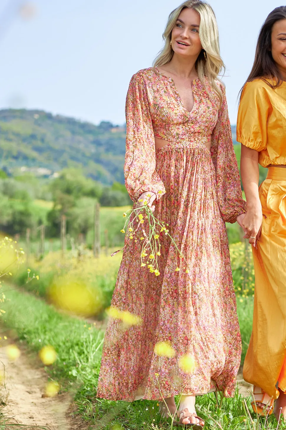 Dress With Cut-Outs Ratacha | Orange... | Berenice | Little Soho