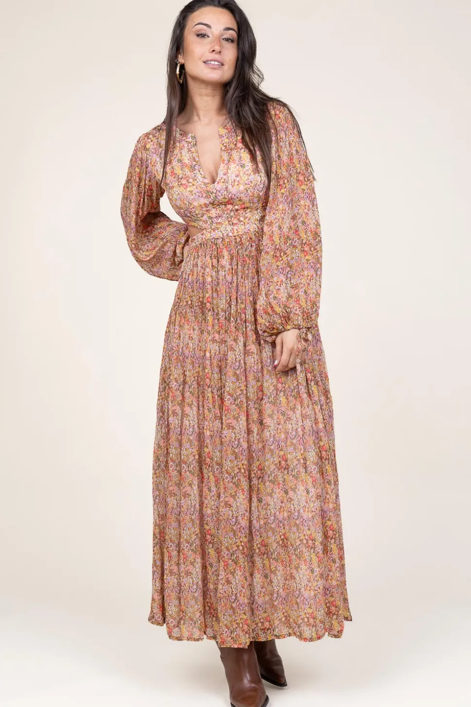 Dress With Cut-Outs Ratacha | Orange... | Berenice | Little Soho