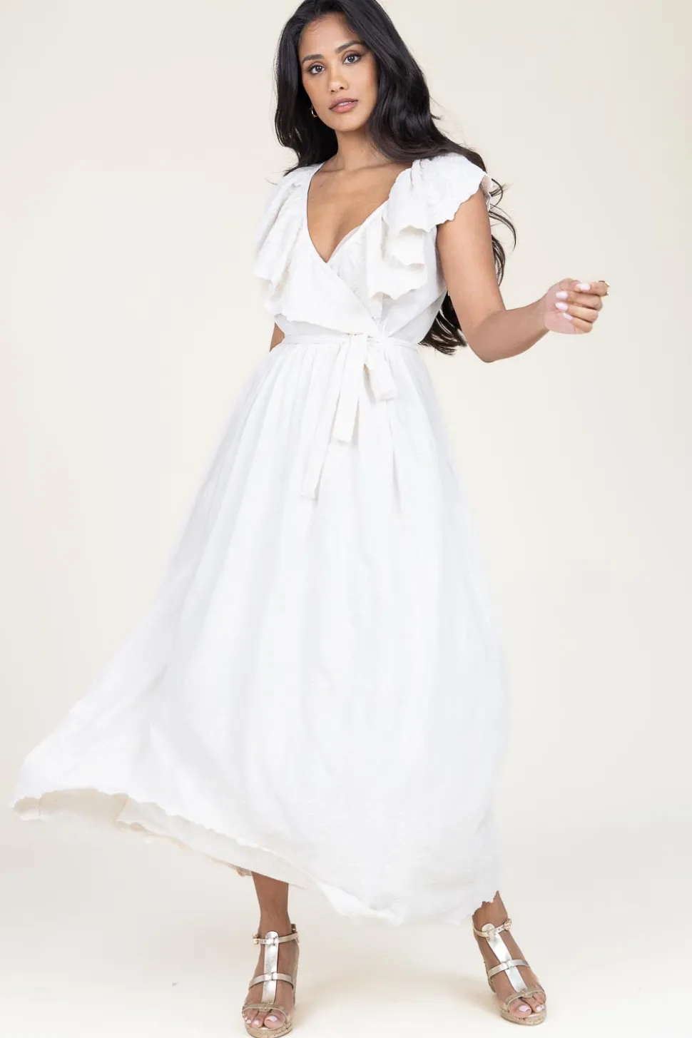 Dress With Embroidery Palmsprings | Natural... | Louizon | Little Soho