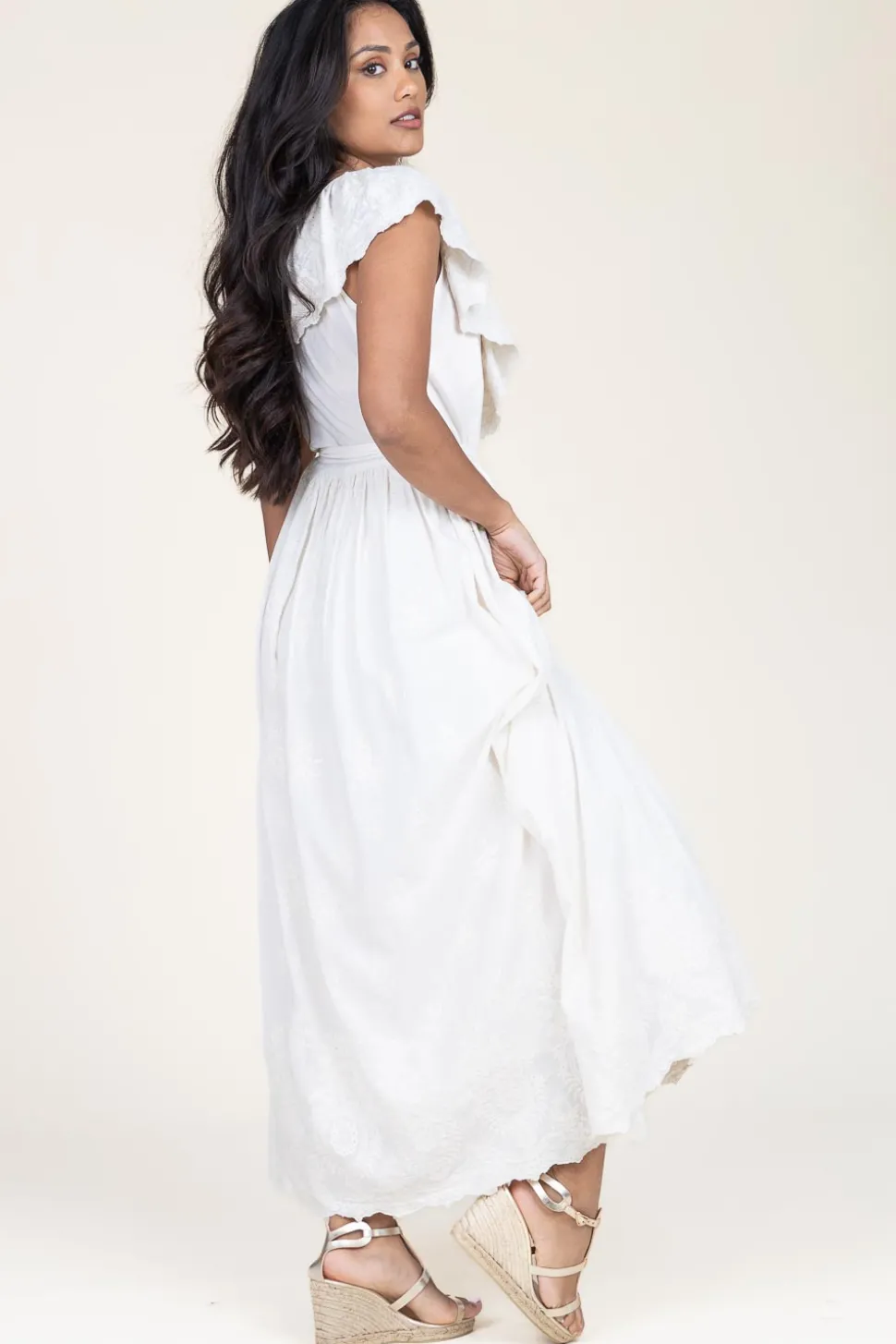 Dress With Embroidery Palmsprings | Natural... | Louizon | Little Soho