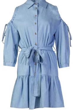 Dress With Open Shoulders Lilly | Blue... | Liu Jo | Little Soho