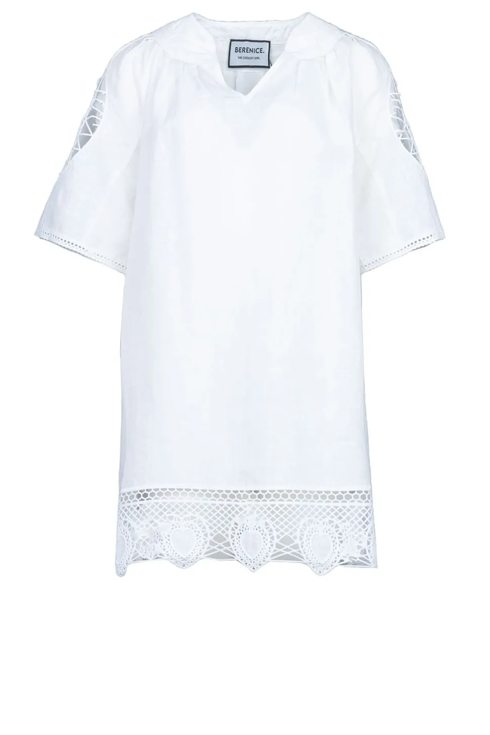 Dress With Openwork Details Renza | Natural... | Berenice | Little Soho