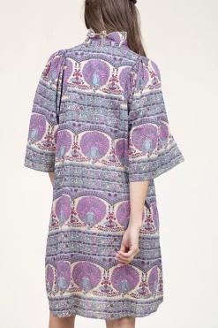 Dress With Print And Embroidery Tala | Multi... | Antik Batik | Little Soho