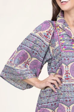 Dress With Print And Embroidery Tala | Multi... | Antik Batik | Little Soho