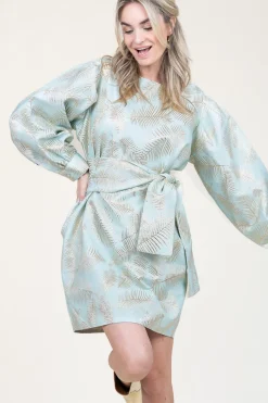 Dress With Print Freya | Blue... | Ibana | Little Soho
