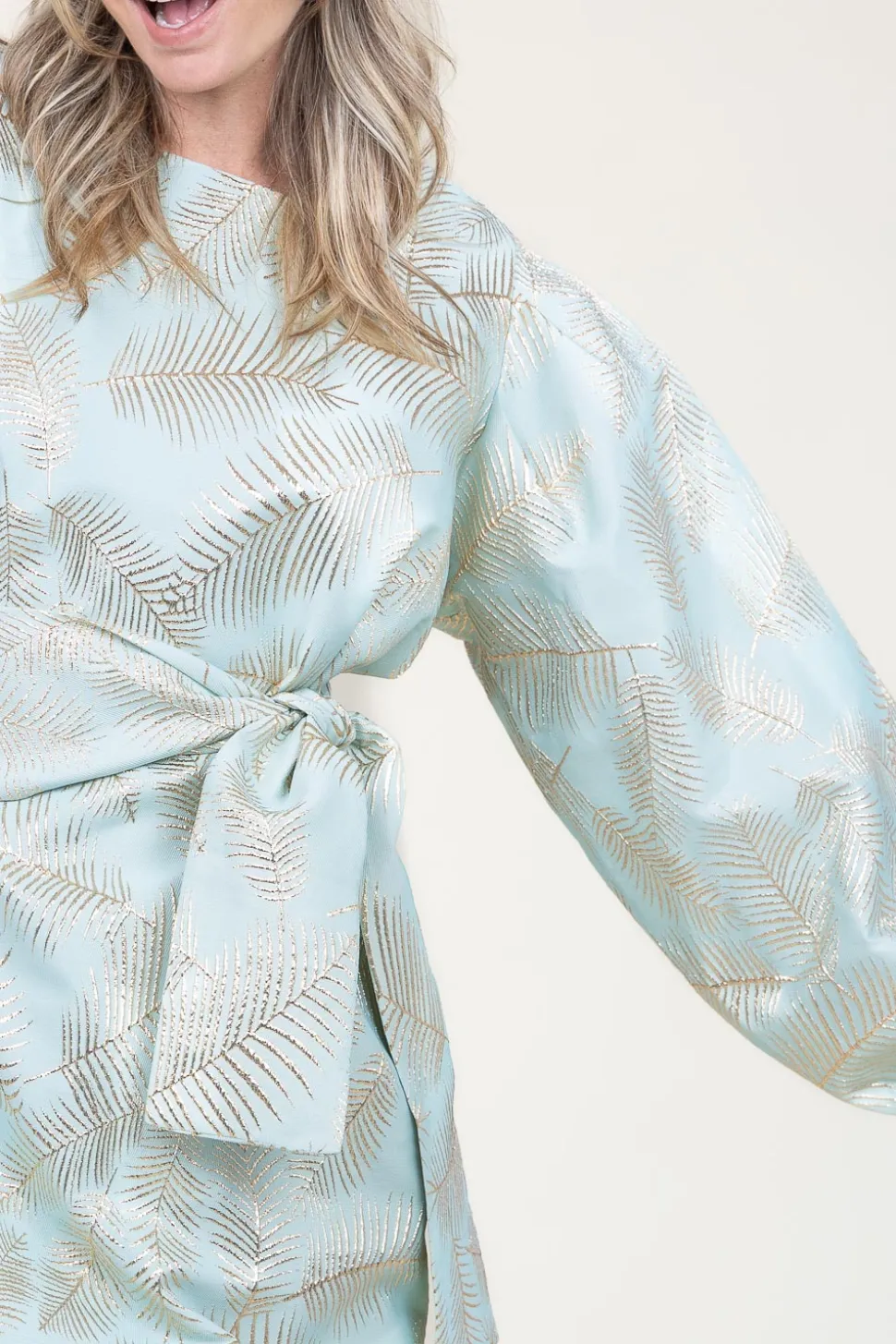 Dress With Print Freya | Blue... | Ibana | Little Soho