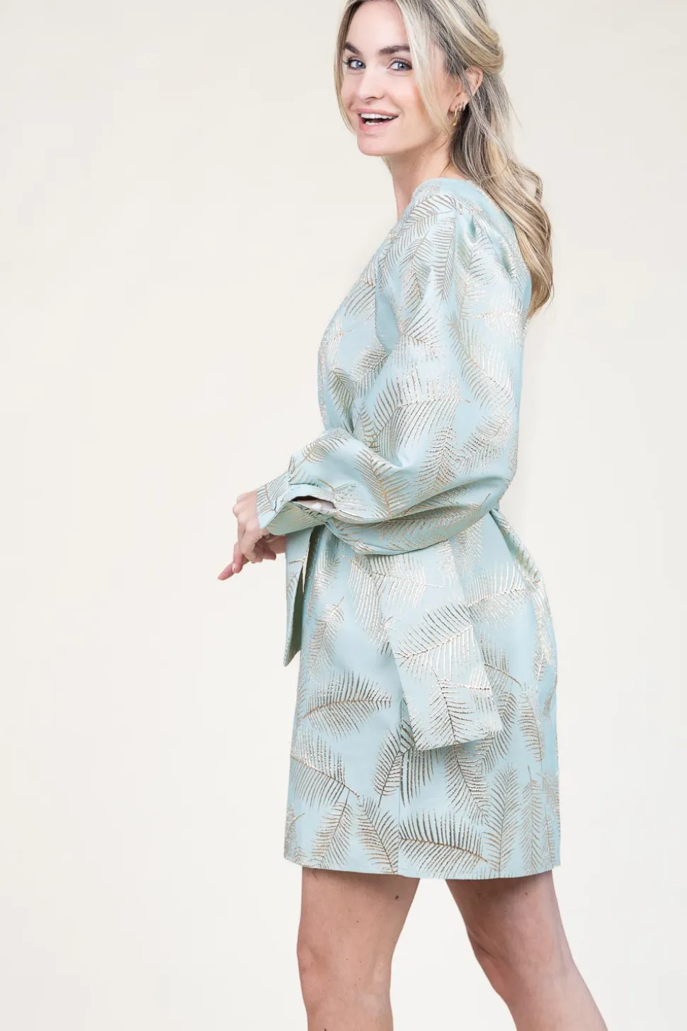 Dress With Print Freya | Blue... | Ibana | Little Soho