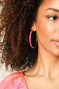 Earrings Saphira Basic Large | Pink... | Barong Barong | Little Soho